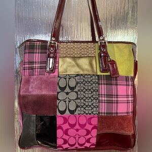 Coach Multicolor Y2K Patchwork Tote Bag